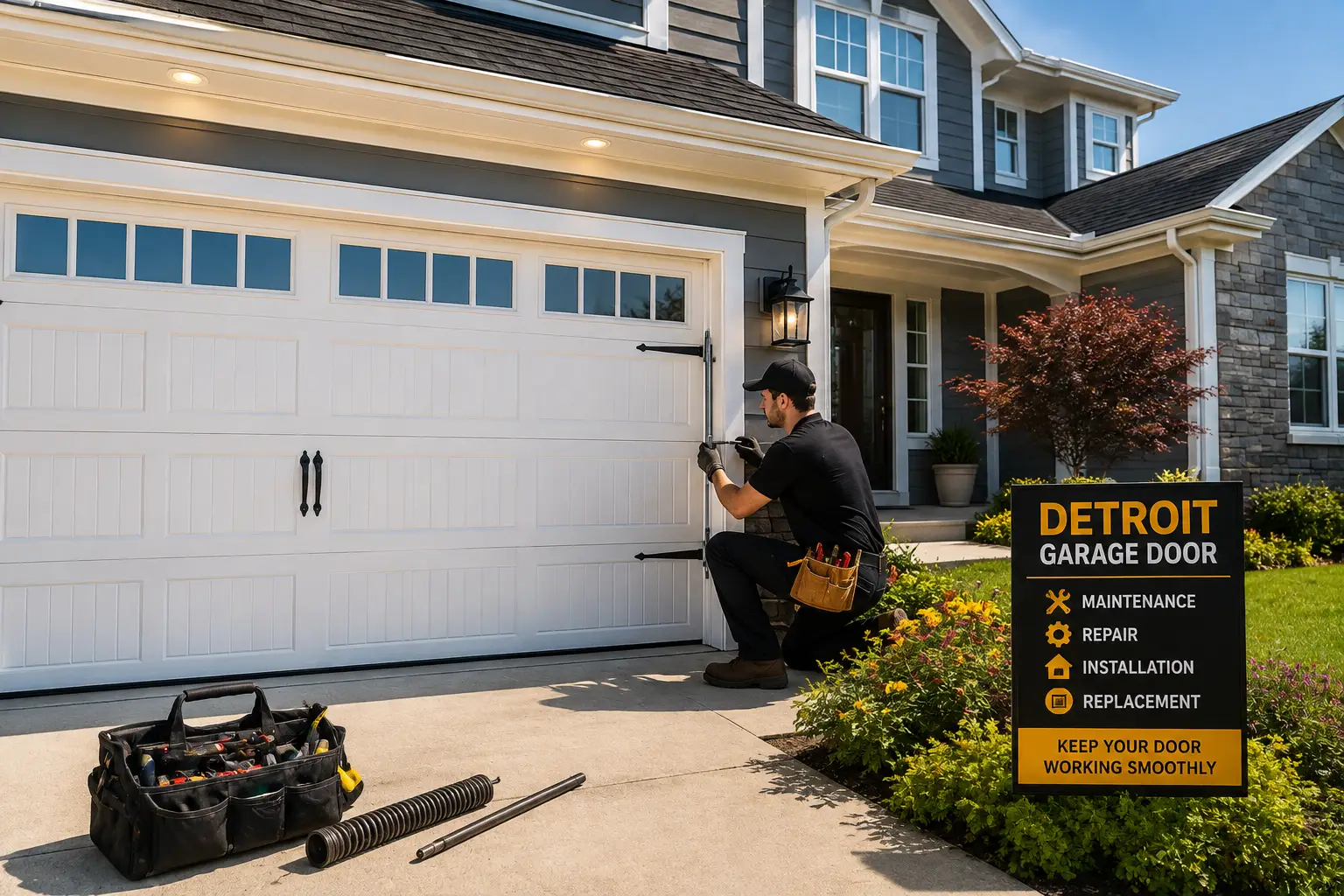 Residential garage doors in Detroit